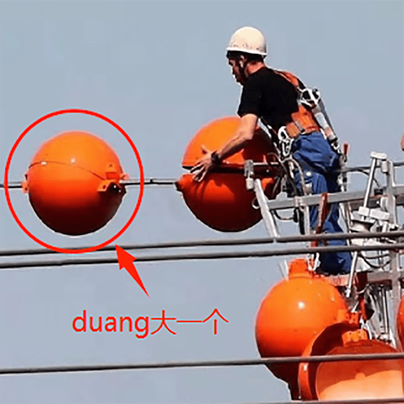 輸電線路航空標志球，飛行也要看“紅綠燈”