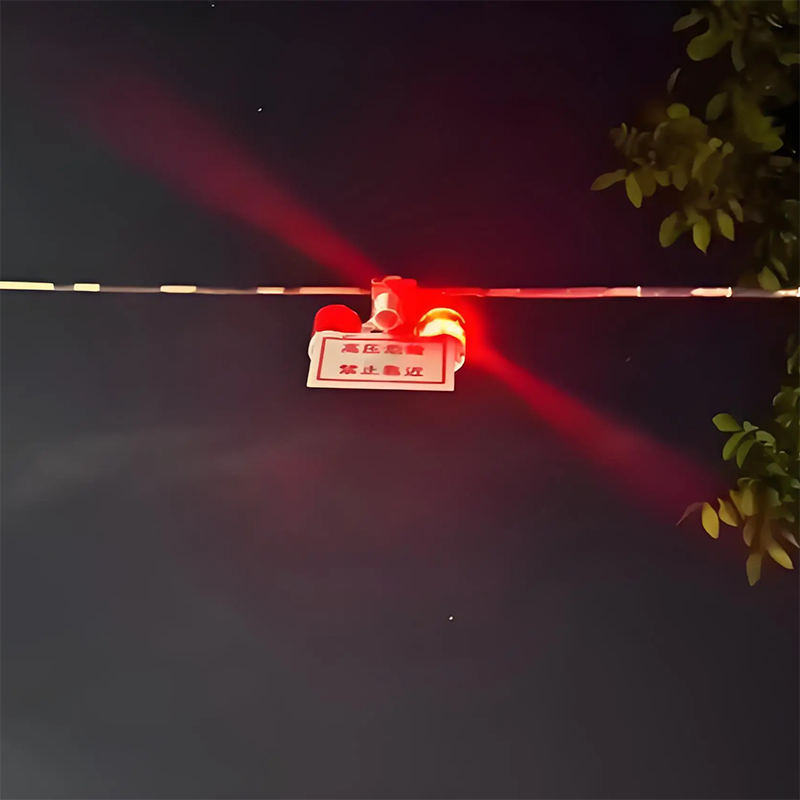 高压防外破警示灯守护电网通道的智能信号卫士