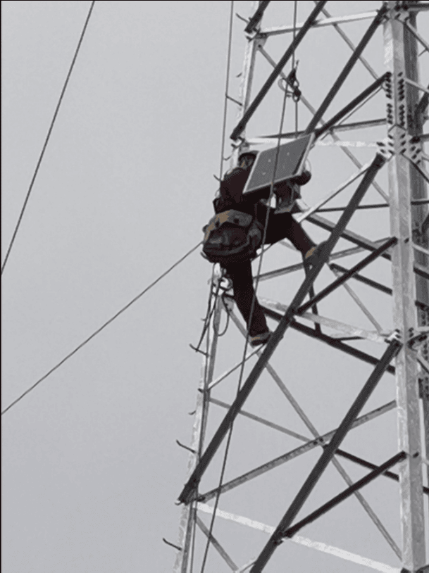 2023.04.27 架空输电线路图像视频监测装置（简易球机）安装案例