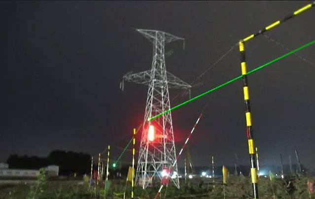 输电线路激光防外破在线监测装置,夜间施工作安全必备设备